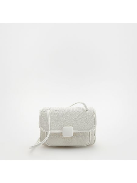 Crossbody torbica z zaponko Reserved bela