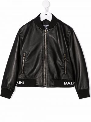 Lang jakke for jenter Balmain Kids svart