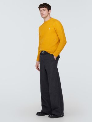 Sweter wełniany Undercover żółty