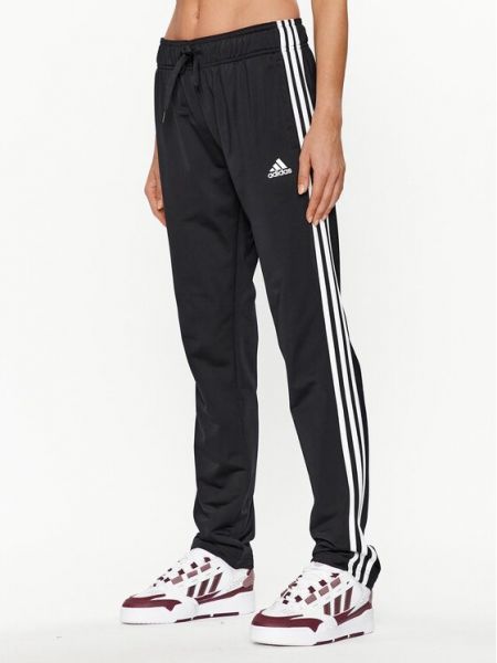 Prugaste hlače Adidas crna