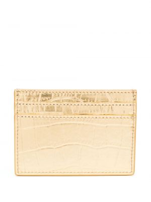Kožená peněženka Versace zlatá