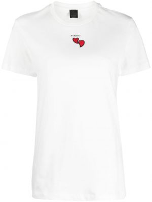 T-shirt à imprimé de motif coeur Pinko blanc