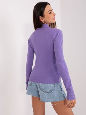Džemperis ar augstu apkakli Fashionhunters violets