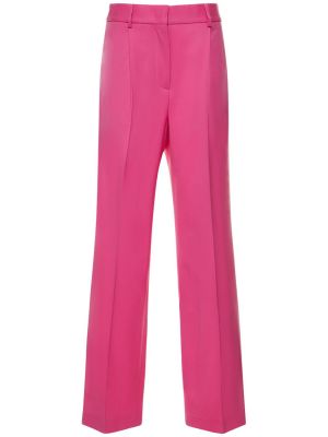 Pantalones rectos de lana Msgm rosa
