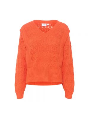 Sweter z rękawami balonowymi Saint Tropez pomarańczowy