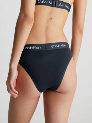 Бразилски бикини с висока талия Calvin Klein Underwear черно