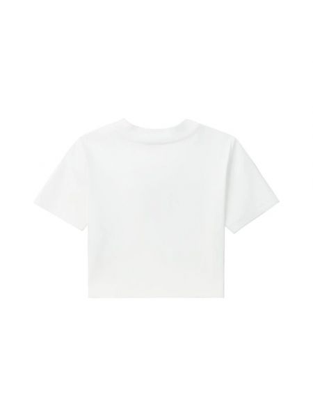 Koszulka z kokardką bawełniana z dżerseju Shushu/tong biała