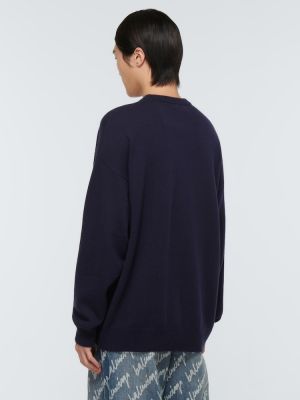 Sweter z kaszmiru Balenciaga niebieski
