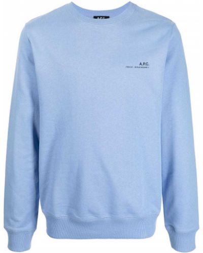 Rund hals trykt sweatshirt A.p.c. blå