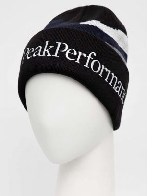 Dzianinowa czapka wełniana Peak Performance czarna