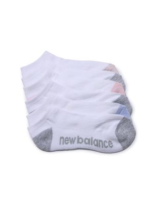 Двухцветные женские носки для выступлений New Balance — 6 шт. белый