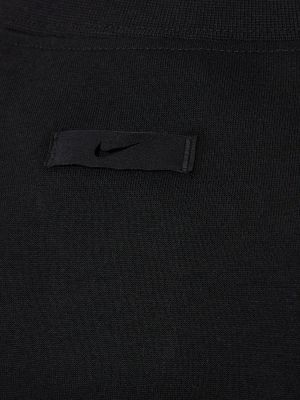 Koszulka polarowa z dżerseju oversize Nike czarna