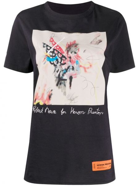Camiseta manga corta Heron Preston negro