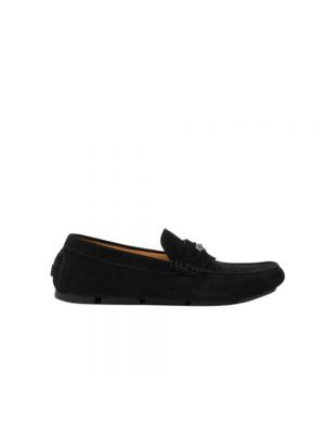 Czarne loafers Versace