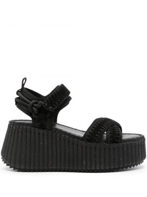 Sandale cu platformă Chloé negru