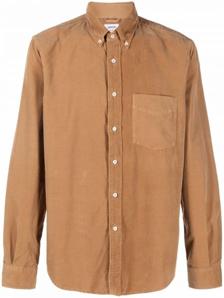 Camisa con botones con bolsillos Aspesi marrón