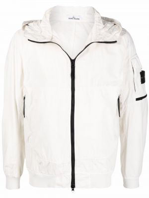 Jacke mit kapuze Stone Island weiß