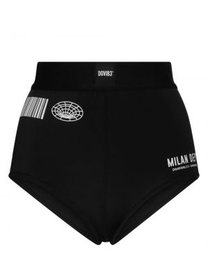 Shorts taille haute avec applique Dolce & Gabbana Dgvib3 noir