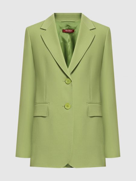 Шерстяной пиджак Max Mara зеленый