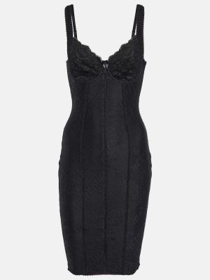 Mini vestido de encaje Balenciaga negro