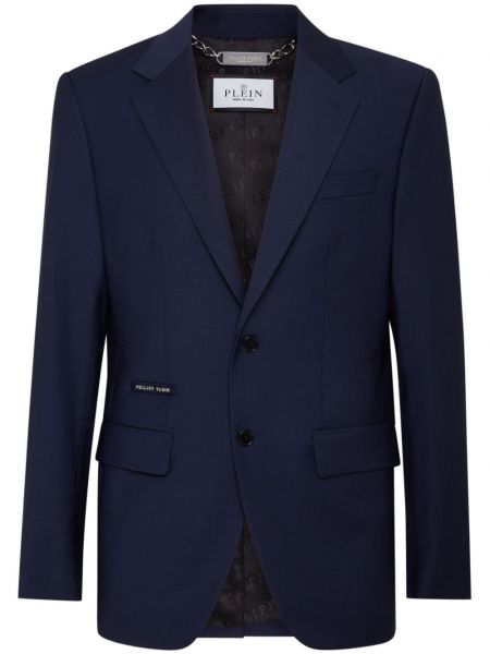 Uld blazer Philipp Plein blå