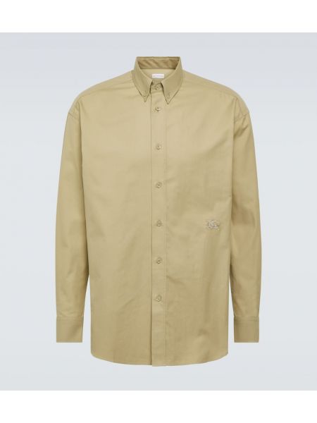 Camisa de algodón Burberry marrón