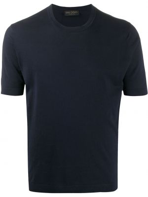 Camiseta de cuello redondo Dell'oglio azul