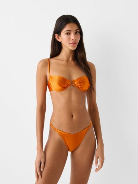 Pomarańczowy bikini Bershka