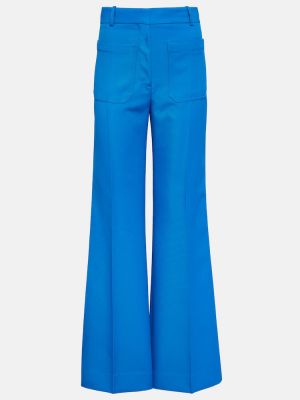 Voľné nohavice Victoria Beckham modrá