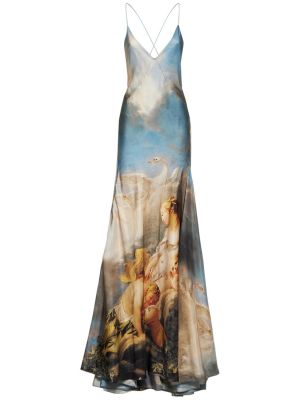 Jedwabna sukienka długa Roberto Cavalli