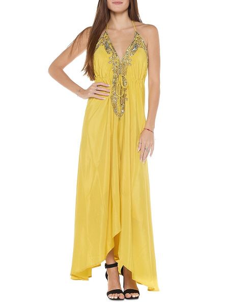 Sukienka z dekoltem typu halter Ranee's żółta