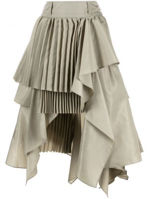Plisované asymetrické midi sukně Sacai