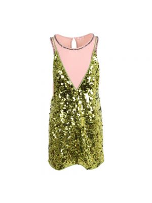 Sukienka mini z cekinami N°21 zielona