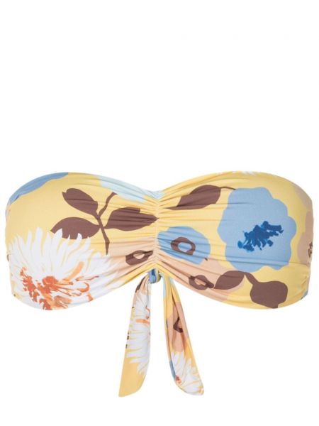Bikini cu model floral cu imagine Clube Bossa galben