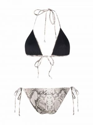 Bikini mit print Philipp Plein grau