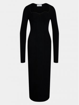 Плетена рокля slim Remain черно