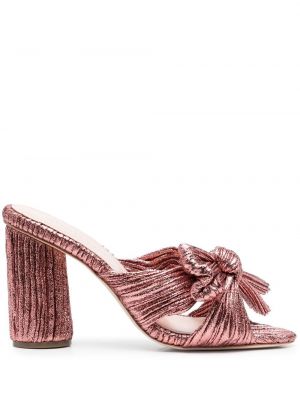 Sandały z kokardką Loeffler Randall różowe