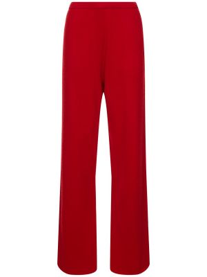 Pantaloni din cașmir tricotate Extreme Cashmere roșu