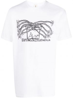 Памучна тениска с принт Westfall бяло