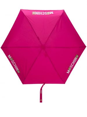 Ομπρέλα με σχέδιο Moschino ροζ