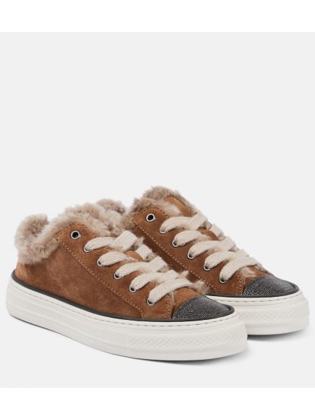 Mocka sneakers Brunello Cucinelli brun