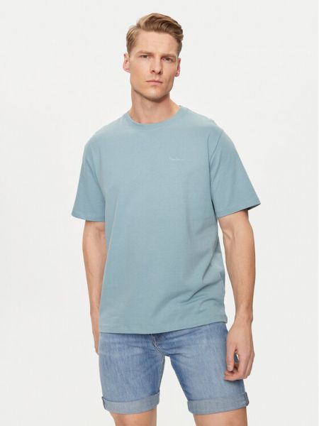 Priliehavé tričko Pepe Jeans modrá