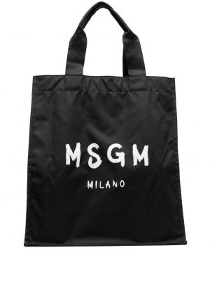 Trykt shoppingbag Msgm svart