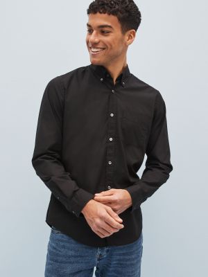Приталенная рубашка на пуговицах Gap черная