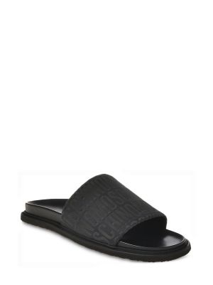 Žakárové sandály Moschino černé