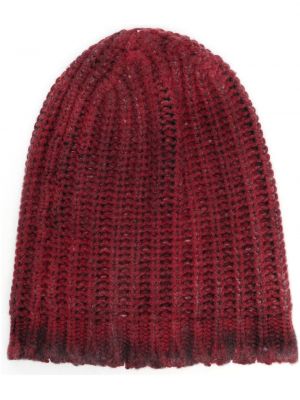Dzianinowa czapka gradientowa Avant Toi czerwona