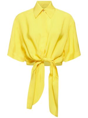 Koszula z wiskozy Rosie Assoulin żółta