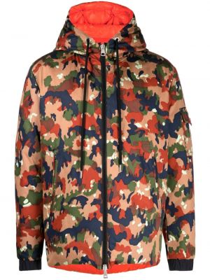 Reverzibilna bomber jakna s printom s camo uzorkom Moncler crvena