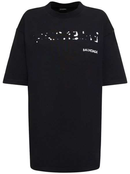 T-shirt i bomull Balenciaga svart