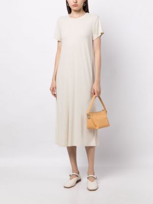Mini robe en soie avec manches courtes Baserange blanc